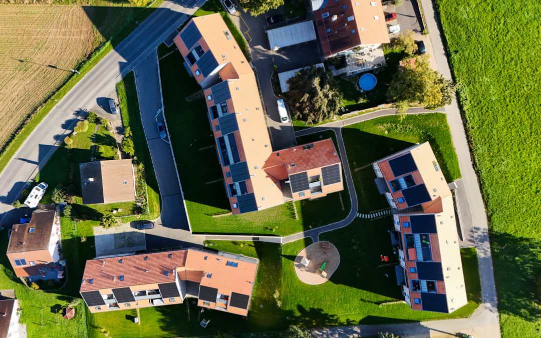 Toitures du nouveau quartier la Plantaz