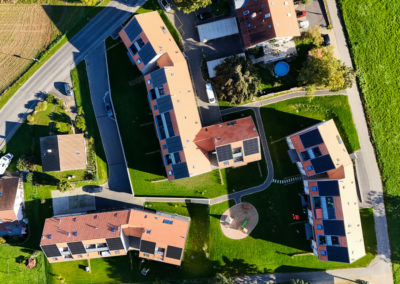 Toitures du nouveau quartier la Plantaz