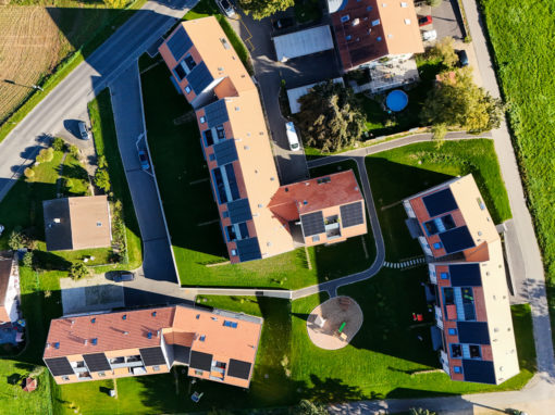 Toitures du nouveau quartier la Plantaz