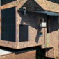 Vue aérienne sur la toiture solaire