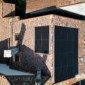 Vue aérienne sur la toiture solaire