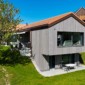 Goutiière et toiture construite à Mannens