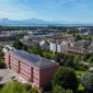 Vue sur la nouveau projet de Toiture Willy et la construction de Swissquote
