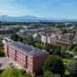 Vue sur la nouveau projet de Toiture Willy et la construction de Swissquote